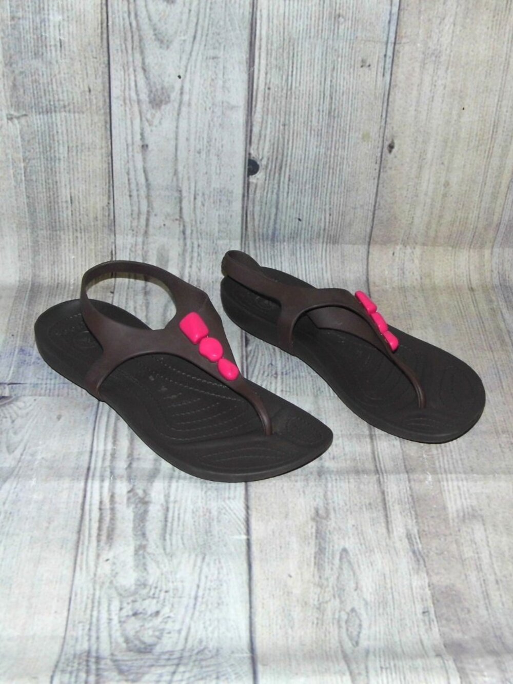 CROCS Aliana Brown Sandals Womens Size 8